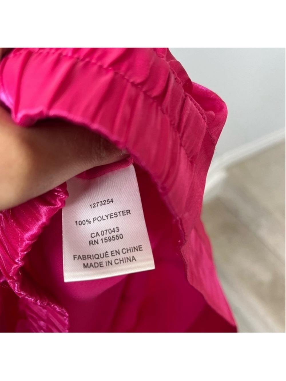 House of Harlow 1960 disco Satin high rise Hot Pink Wide-Leg Pants size small - Picture 8 of 13